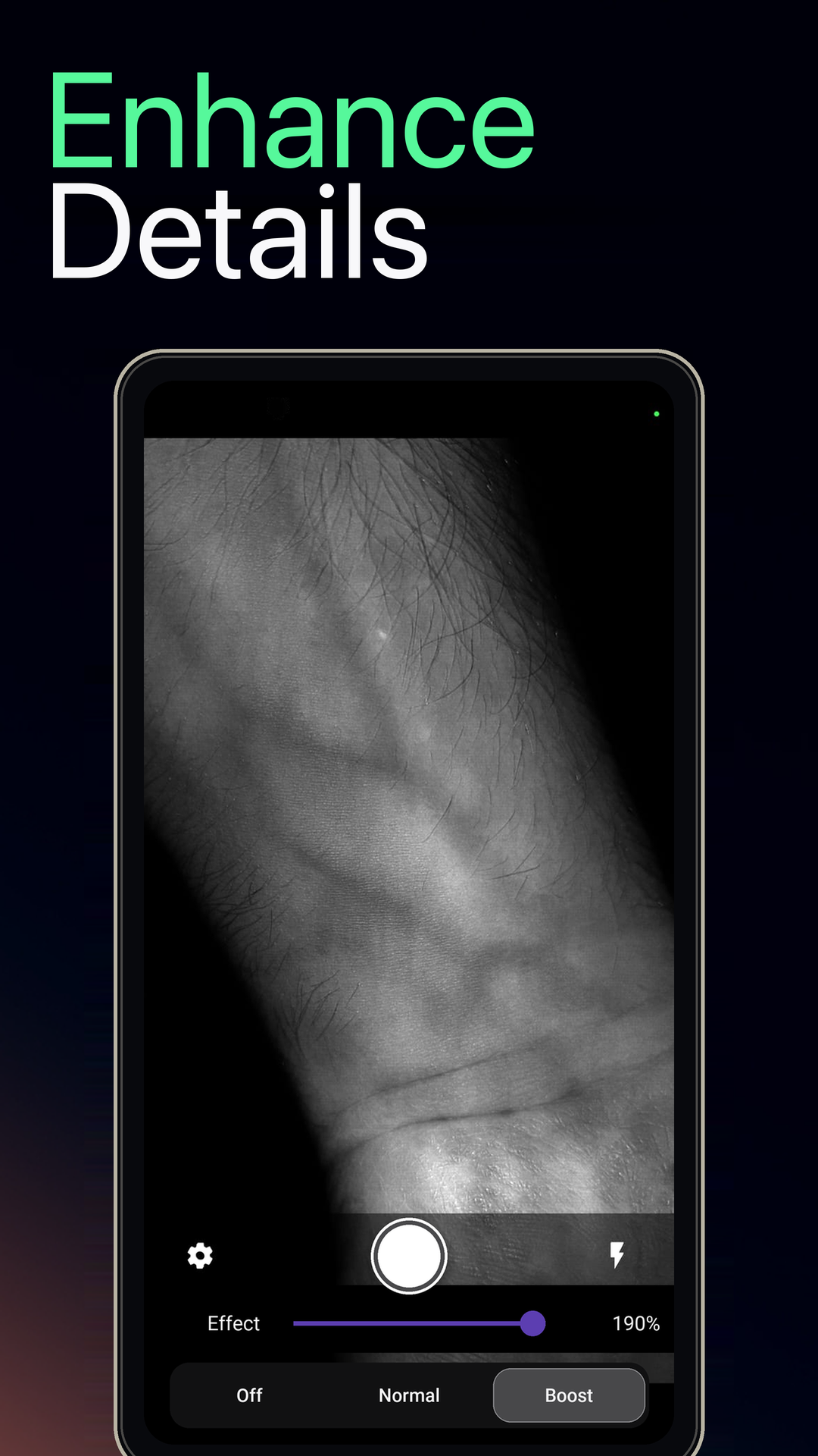 Enhance subtle details with adjustable controls